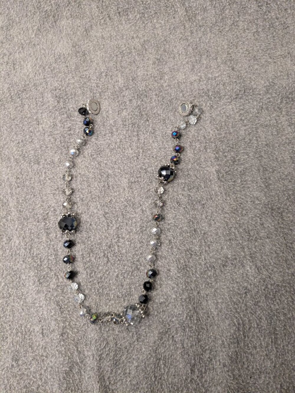 Magnetic Clast Glass Bead 16" Necklace